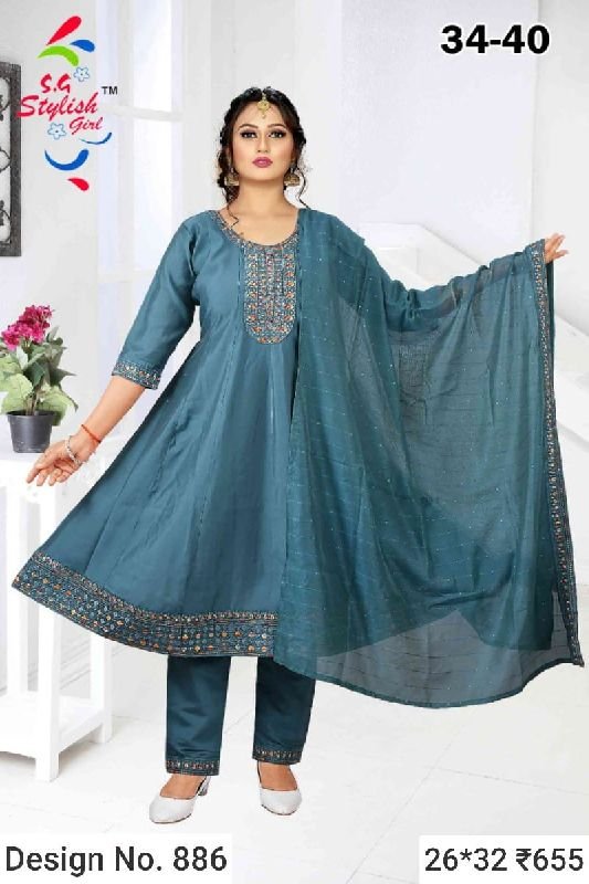 Des. No. 886 Ladies Stylish Pant Suit