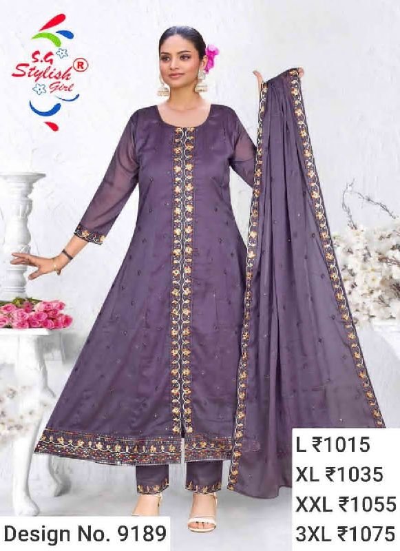 Des. No. 9189 Ladies Stylish Pant Suit