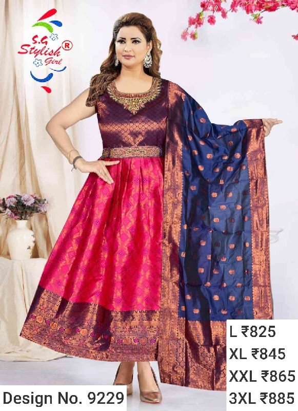 Des. No. 9229 Ladies Multicolor Gown