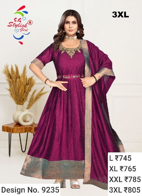 Des. No. 9235 Ladies Stylish Gown