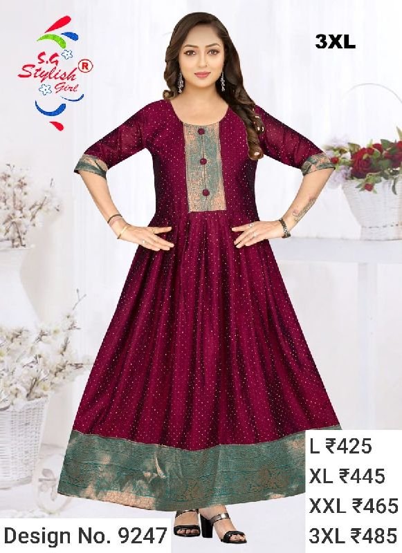 Des. No. 9247 Ladies Stylish Gown