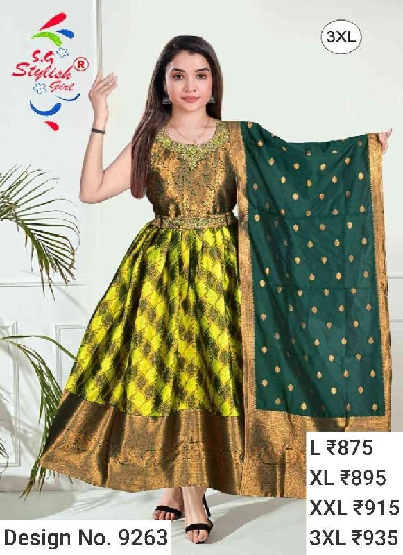 Des. No. 9263 Ladies Multicolor Gown