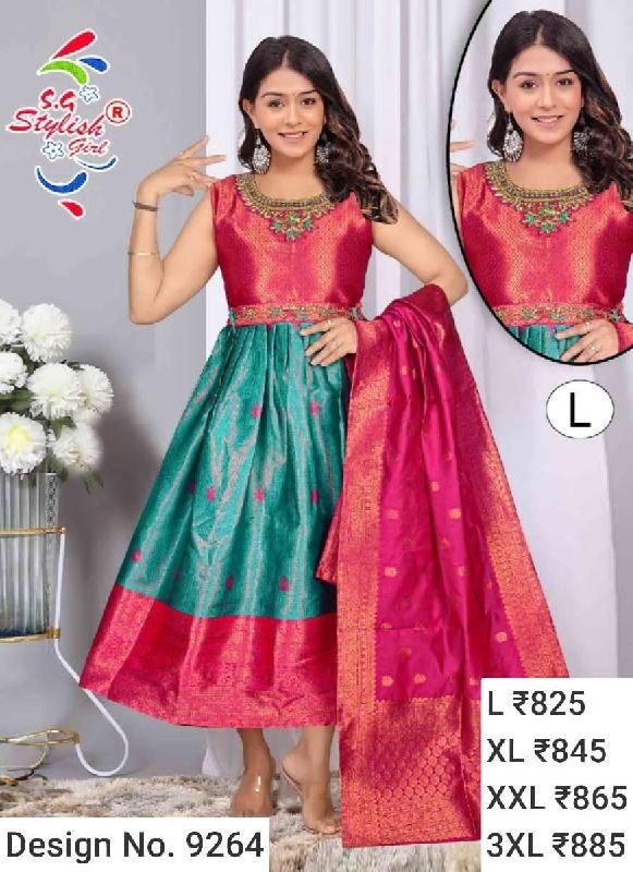 Des. No. 9264 Ladies Multicolor Gown