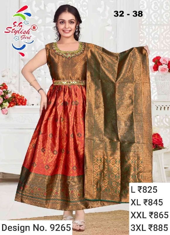 Des. No. 9265 Ladies Multicolor Gown