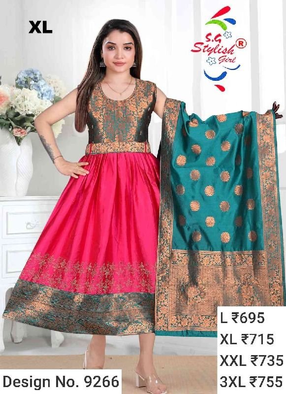 Des. No. 9266 Ladies Multicolor Gown