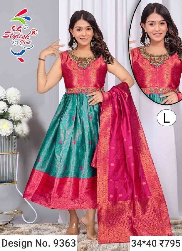 Des. No. 9363 Ladies Multicolor Gown