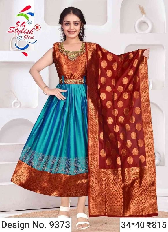 Des. No. 9373 Ladies Multicolor Gown