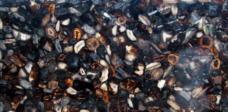 Banded Black Agate Slab 01