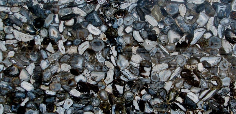 Banded Black Agate Slab 02