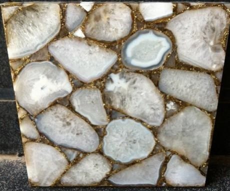 Crystal Agate Golden Glitter