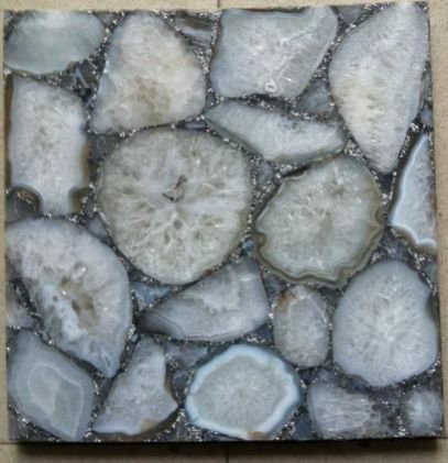 Crystal Agate Silver Glitter