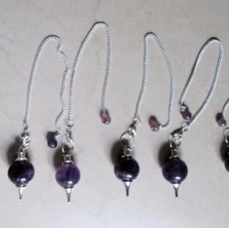 Amethyst Ball Gemstone Pendulums