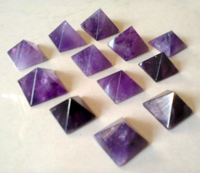 Amethyst Gemstone Pyramids