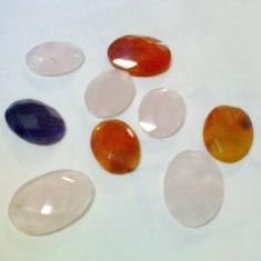 Faceted Cab Worry Gemstones