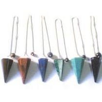 Faceted Cone Gemstone Pendulums