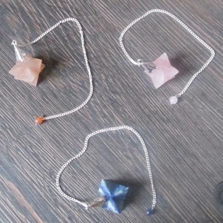 Merkaba Star Gemstone Pendulums