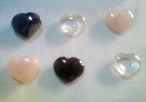 Puff Heart Shaped Worry Gemstones
