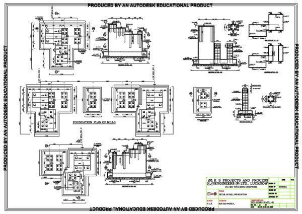 Foundation Drawing of Mill
