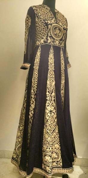 Dark Brown Georgette Anarkali Suit