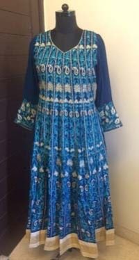 Midnight Blue Georgette Anarkali Suit