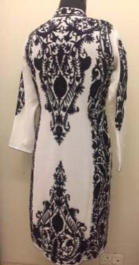 White & Black Georgette Kurti