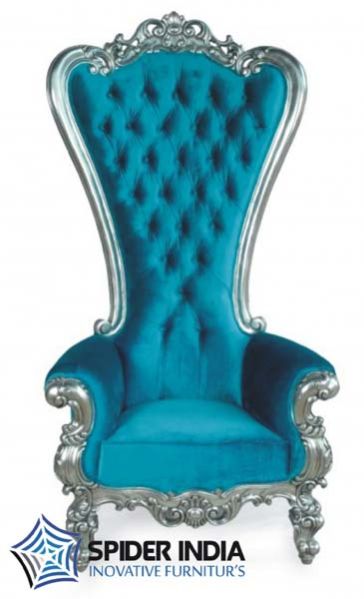 Aqua Blue Majestic Wedding Throne Chairs