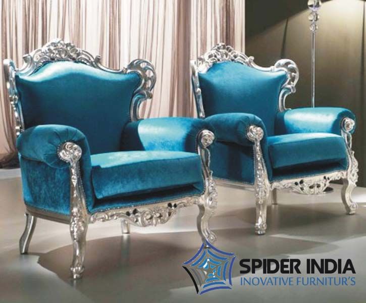 Flower Carved Kingfisher Sofa Set