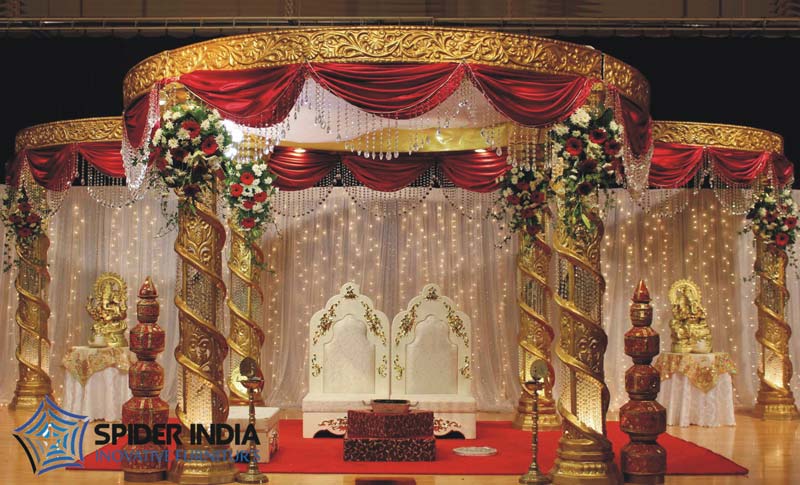 Royal Golden Crystal Wedding Mandaps
