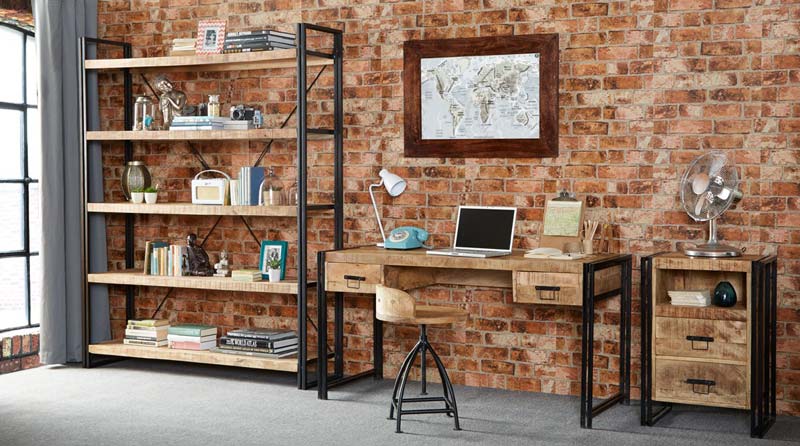 Upcycled Industrial Vintage Mintis Computer Table