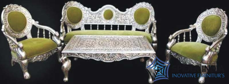 White Maharaja Sofa Set