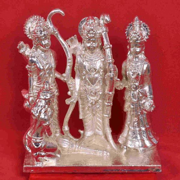 Silver Plated Ram Darbar Statue