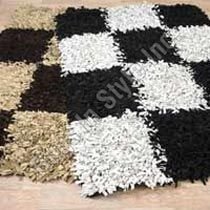 Leather Block Design Shag