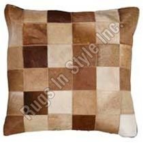 Leather Cushion Cover Natural Brown