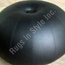 Leather Oval Pouff