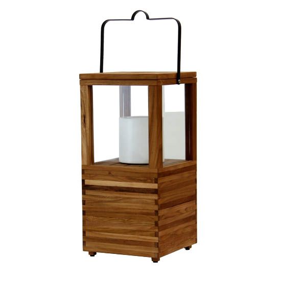 Wooden & Metal Candle Lantern (Item 205)