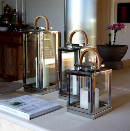 Wooden & Metal Candle Lantern (Item 208)