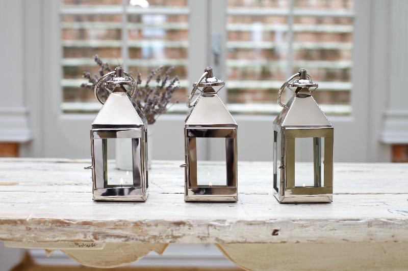 Wooden & Metal Candle Lantern (Item 215)
