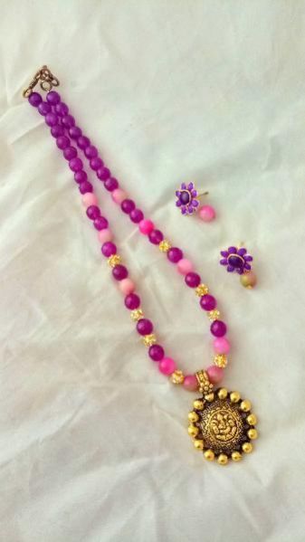 Semi Precious Kundan Necklace Set 02