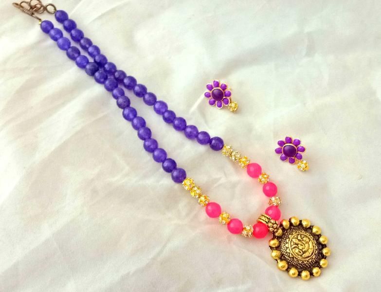 Semi Precious Kundan Necklace Set 06