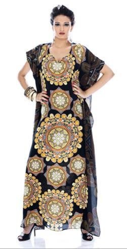 Embroidered Satin Kaftans