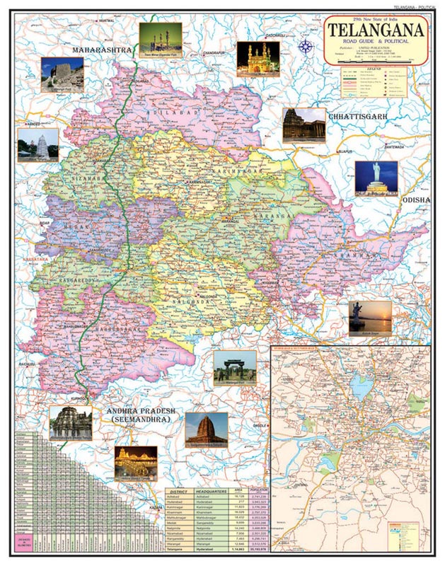 22x28 Telangana Maps