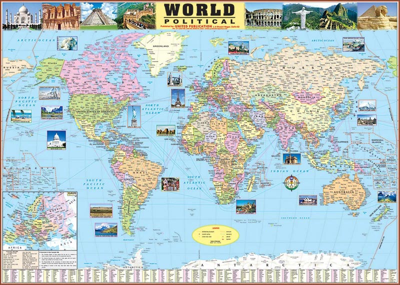 30x40 World Maps