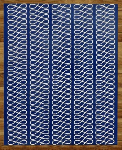 Damaru Design Royal Blue Carpet