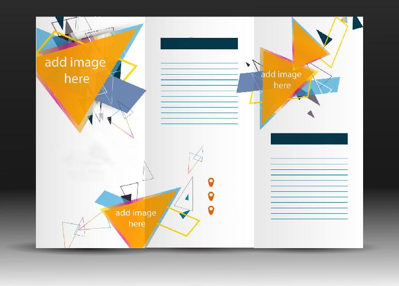 Brochure Design Triangular Vector