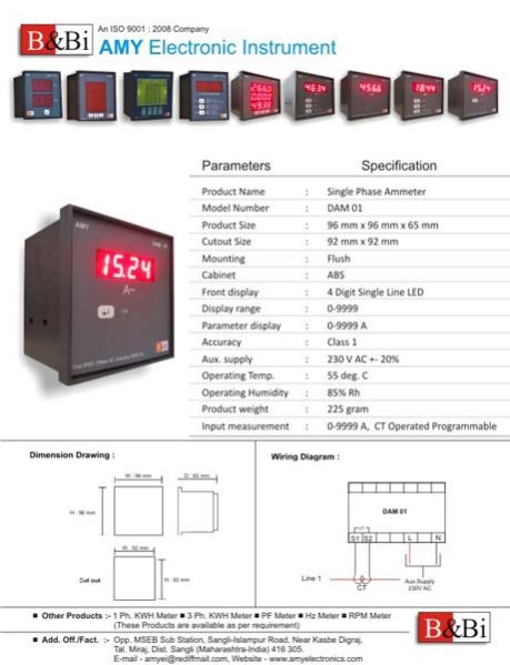 1 PH Volt Digital Power Meter (DAM-01)