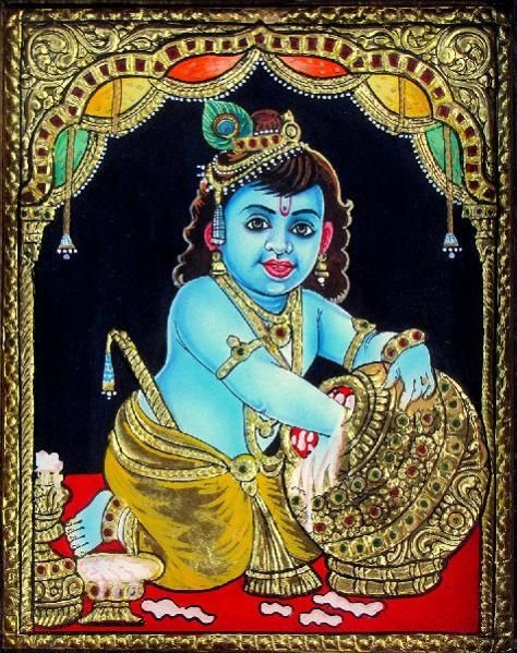 Krishna Tanjore Painting 02
