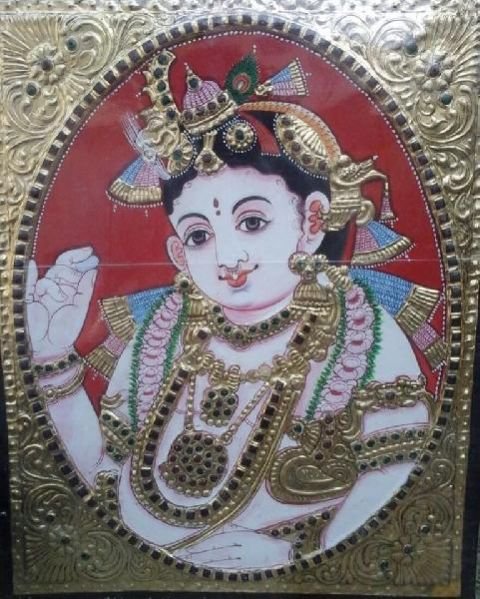 Krishna Tanjore Painting 03