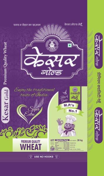 Kesar Gold Wheat Bopp Packaging Bags