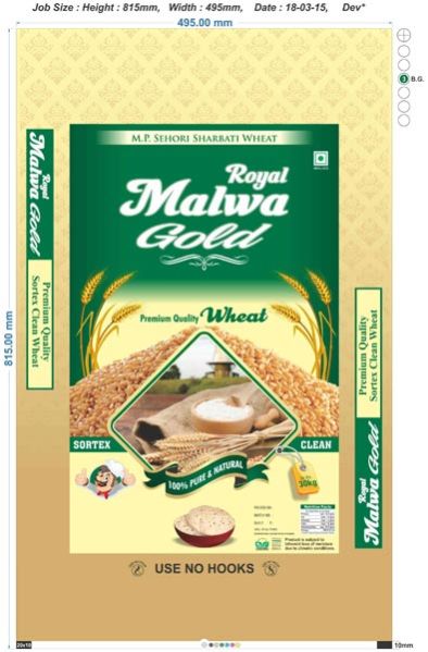 Malwa Gold Wheat Bopp Packaging Bags