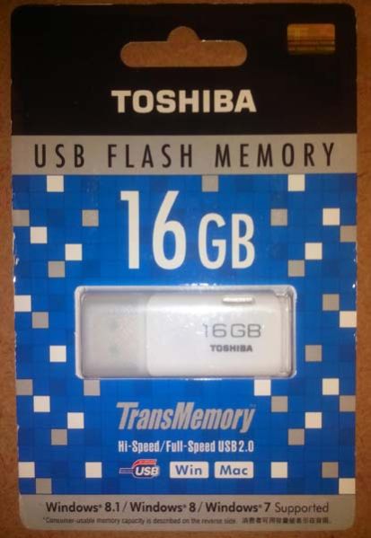 16 GB Toshiba USB Flash Drive